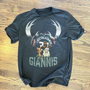 NEW Culture King Style Vintage Milwaukee Bucks Giannis Antetokounmpo Graphic Tee